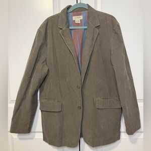 J.Crew Men’s Corduroy Blazer Brown Tan Two Button Sport Coat 40R Medium